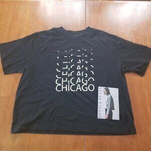Sophia Reyes Original Black Cropped Tee NWTO Size L
